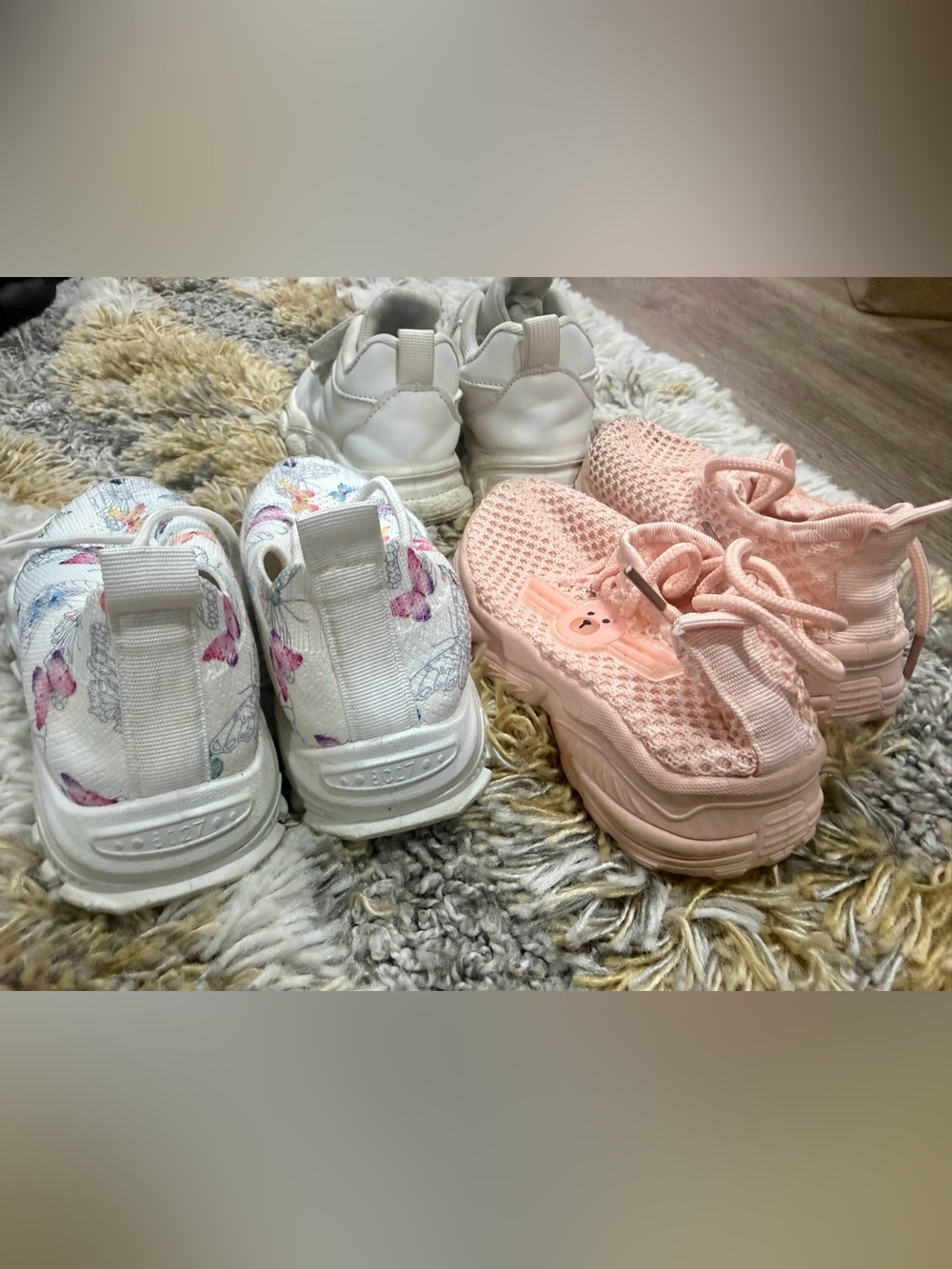 Lot of 3 pairs Little Kid 9 Shoes/ Toddler Girl Shoes /  Active Sneakers / 3t - Picture 4 of 6